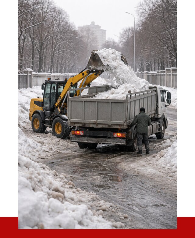 Вывоз снега с погрузкой в Тобольске от 3558 р. ПРОНЕРУДТбл