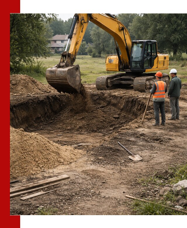 Рытье котлована под фундамент в Тобольске (быстро и недорого)