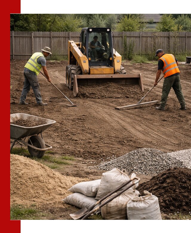Выравнивание участка под строительство и благоустройство в Тобольске