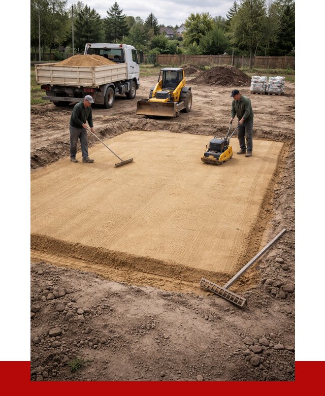 Устройство песчаной подушки в Тобольске от 4575 р. ПРОНЕРУДТбл