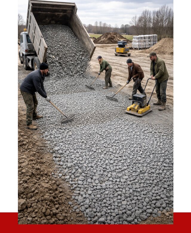Устройство щебеночной подушки в Тобольске от 4575 р. ПРОНЕРУДТбл